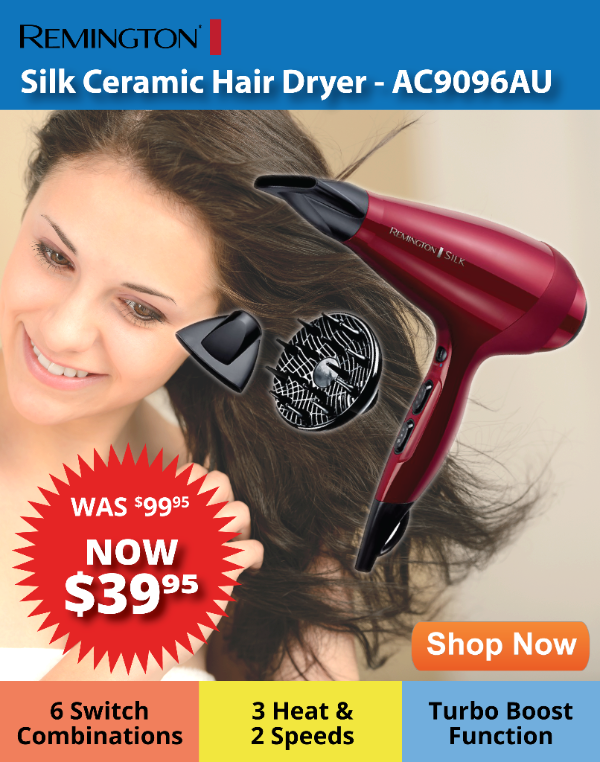 Remington Silk Ceramic Hair Dryer. Only $39.95