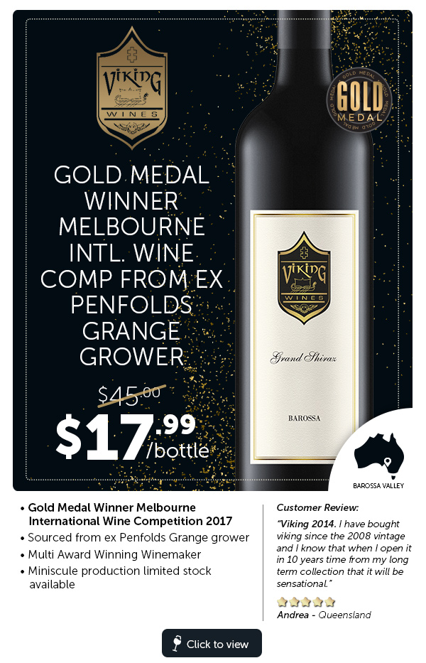 1/2 Price Iconic Ex Penfolds Grange Grower Shz. Multiple Golds & Awards.