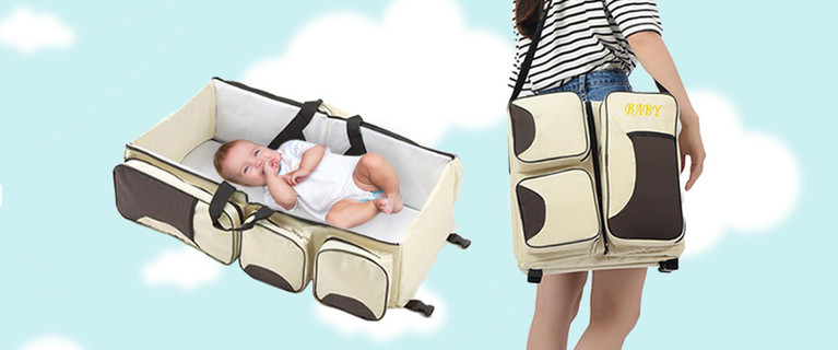 3-in-1 Travel Crib, Change Table and Nappy Bag. Ony $59