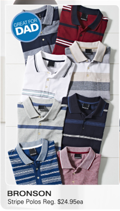 BRONSON Pique polo striped 40% OFF