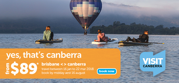 Find your next weekend destination in Canberra! Sale on now from $89