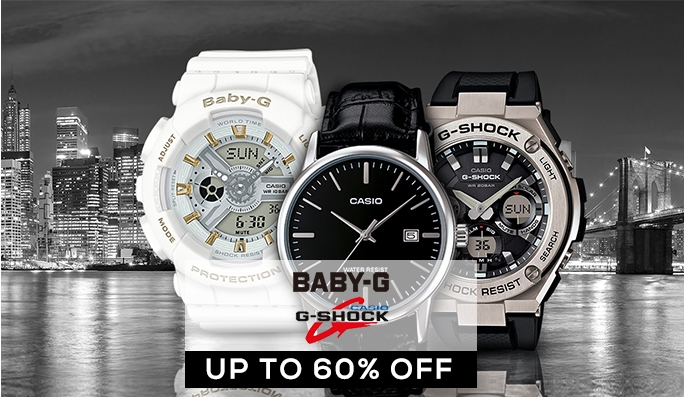 Casio G-Shock & Baby G Watches UP TO 60% OFF