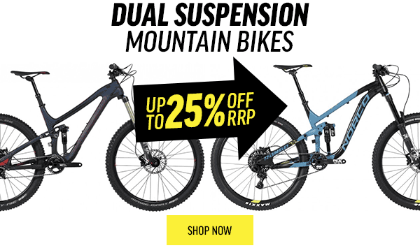 25% off dual suspension MTB – including Norco & GT