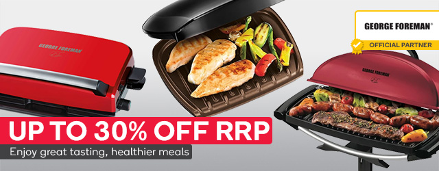 Up to 46% OFF Kitchen Essentials  George Foreman Grills from $48.50 (RRP $69.95)