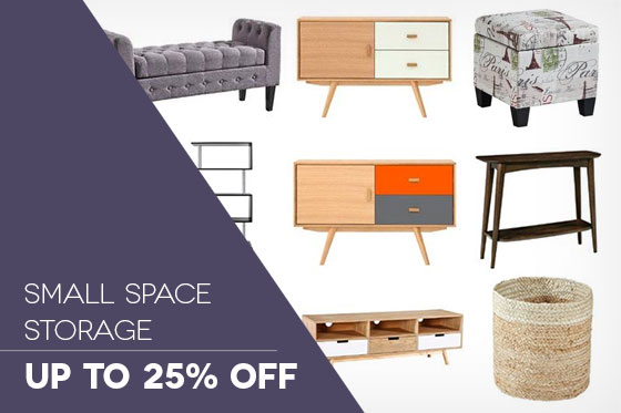 SMALL SPACE STORAGE SOLUTIONS UP TO 25% OFF