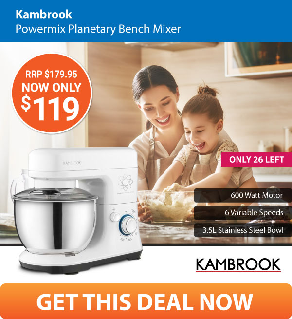 Kambrook Powermix Planetary Bench Mixer for $119