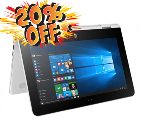 HP Pavilion X360 11.6″ 2-in-1 Laptop $498 20% OFF