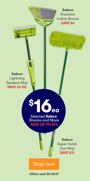 Sabco Brooms & Mops for $16