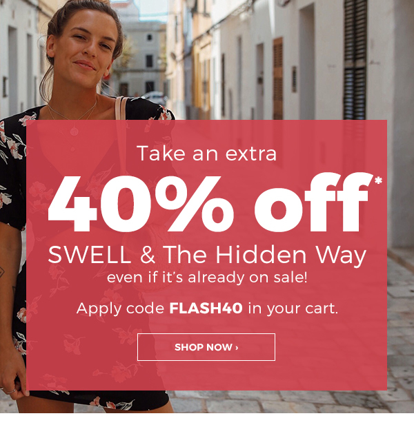 40% off all SWELL & The Hidden Way