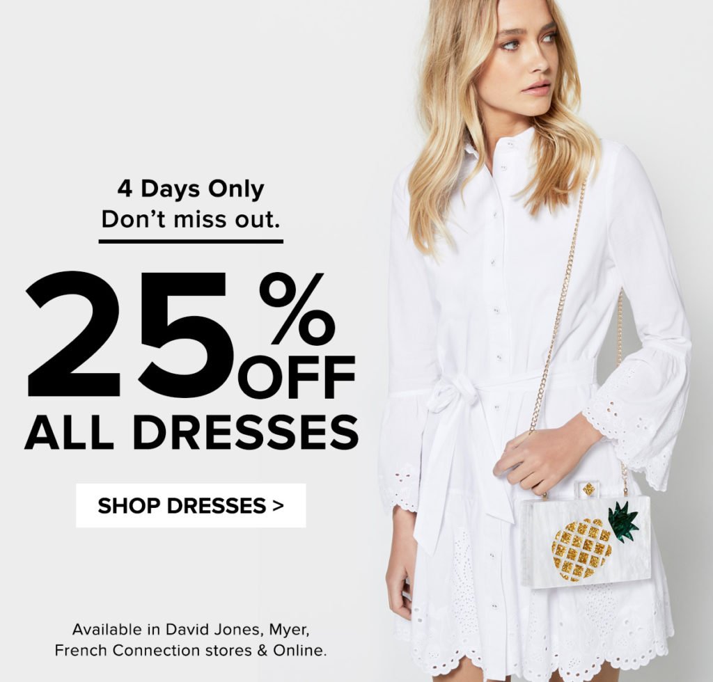 Attention Partygoers – 25% Off All Dresses