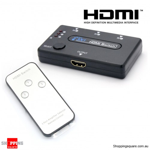 3 Port HDMI Switch Switcher Hub