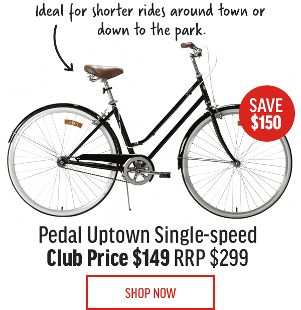 Pedal Uptown Single-Speed Black for $149