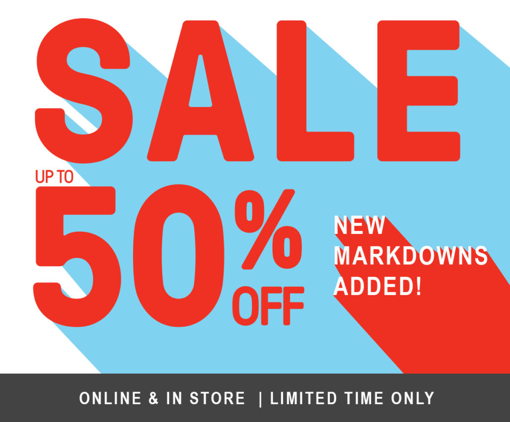 Get on it! SALE up to 50% off starts now.