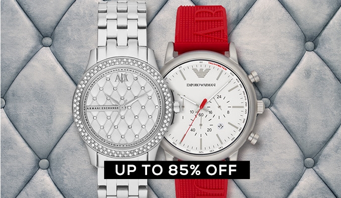 Armani, Armani Exchange & More Watches UP TO 85% OFF