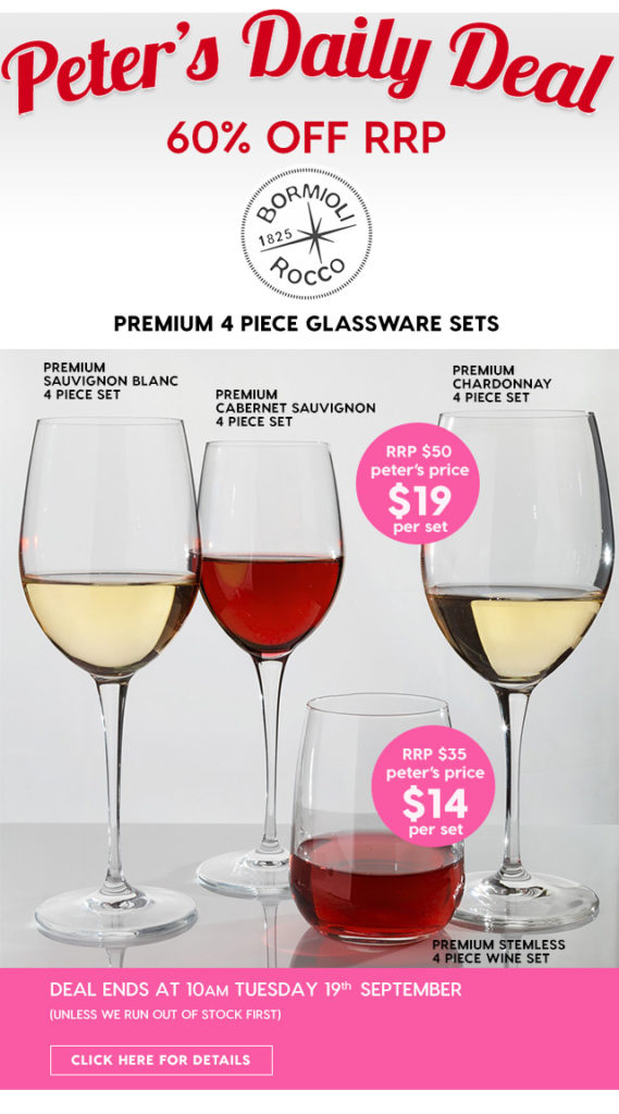 60% off RRP – Bormioli Rocco Premium Glassware Sets