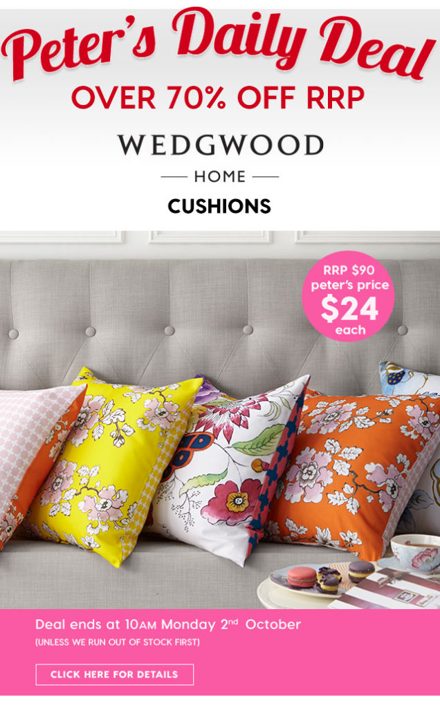 Wedgwood Home Hibiscus Silver Lounge Cushion for $24.00