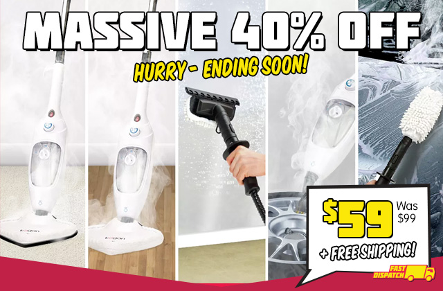 Tough cleaning made easy! Kogan 5-in-1 Steam Mop ONLY $59