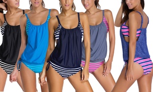 Layered Style Tankini Top with Briefs Set: One ($19) or Two ($29)