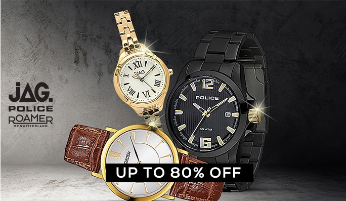 Jag, Police & Roamer Watches UP TO 80% OFF