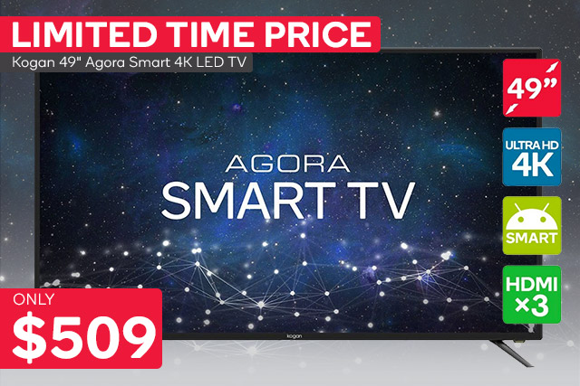 Kogan 49″ Agora Smart 4K LED TV $509