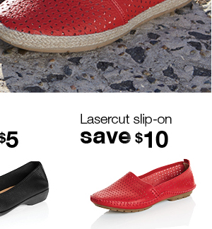 Lasercut Slip-On Save $10