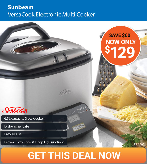 Sunbeam VersaCook Electronic Multi Cooker for $129