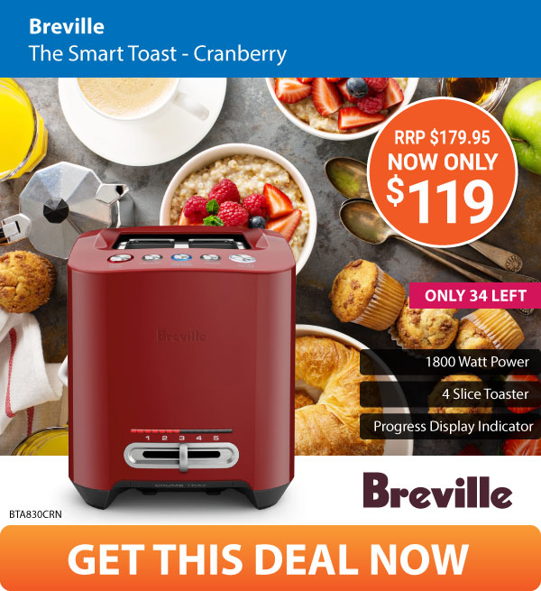 Breville the Smart Toast – Cranberry for $119