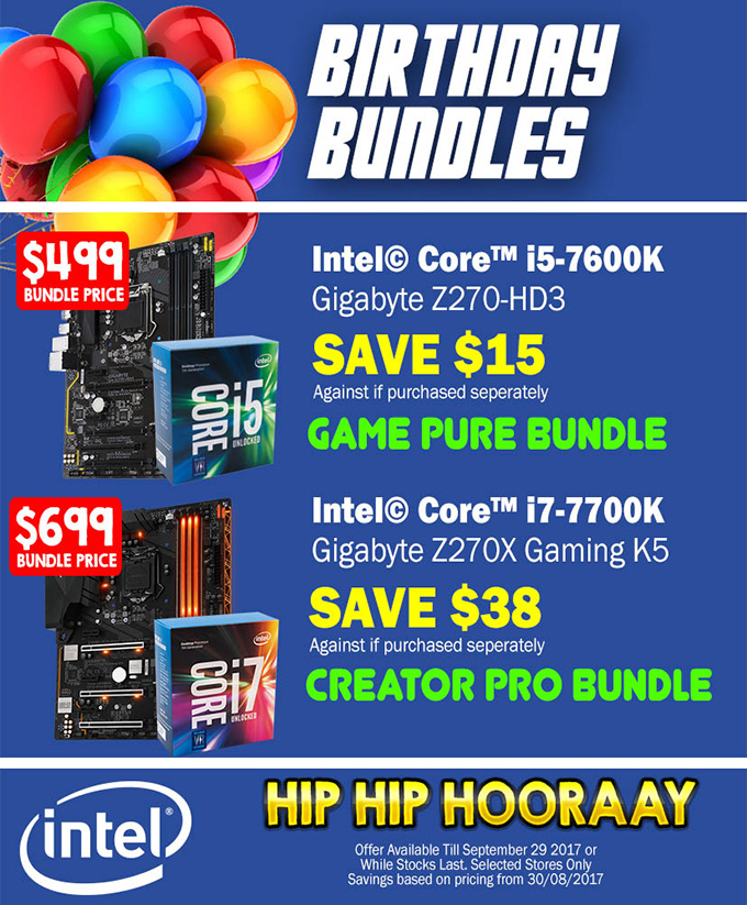 Intel CPU & Motherboard Birthday Bundles