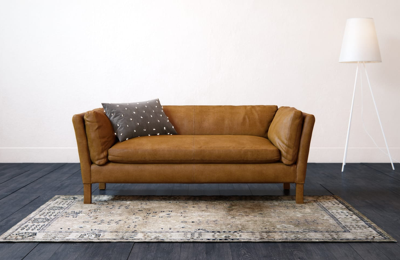 Miles Leather 2 Seater Sofa
