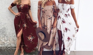 Floral Off-Shoulder Maxi Dress FROM $19