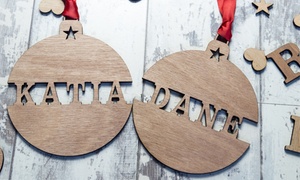 Personalised Christmas Name or Wish List Ornaments: Two ($4)