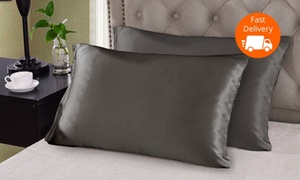 100% Mulberry Silk Pillowcases: Two ($39)