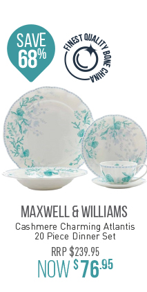 Maxwell & Williams Cashmere Charming Atlantis Dinner Set 20 Piece Gift Boxed $76.95