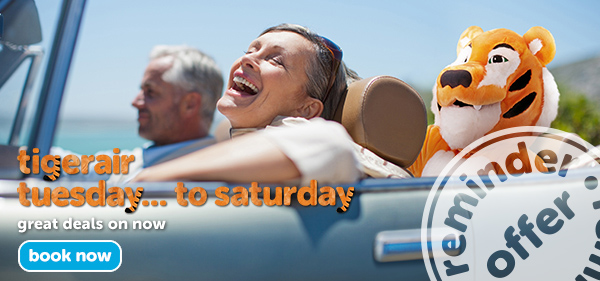 REMINDER: Tigerair Tuesday…to Saturday ends midday tomorrow!