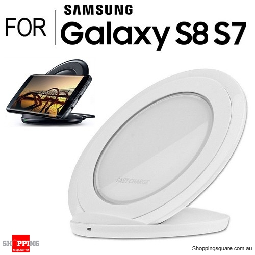 Qi Fast Charging Wireless Charger Pad Stand for Samsung Galaxy S7 S8 Note 8 White Colour ONLY $13.95