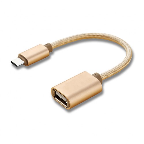 Type-C to USB 2.0 OTG Cable adapter – Gold SPECIAL PRICE $2.95 ONLY