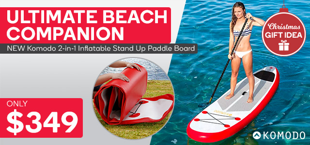 Komodo 2-in-1 Inflatable Stand Up Paddle Board $349
