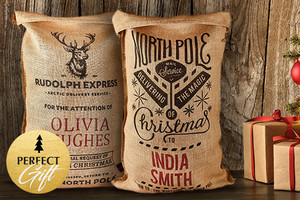 Personalised Christmas Sack. $20 for One, $36 for Two or $65 for Four (Valued Up To $148.12)