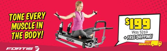Fortis Pilates Reformer Gym Machine $199