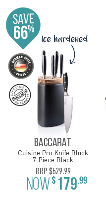 Baccarat Cuisine Pro 7 Piece Knife Block Black $179.99