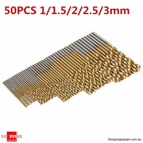 50X HSS Titanium Coated High Speed Steel Drill Bit Set for $5.95