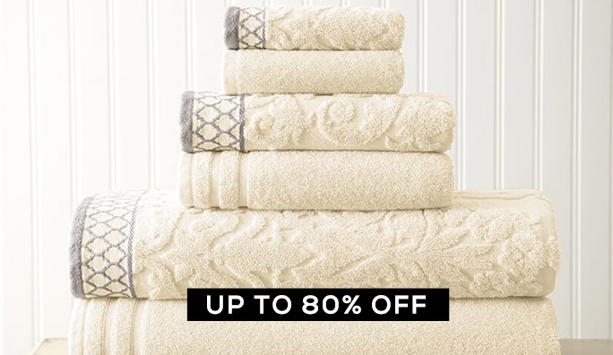 6 Piece 100% Cotton Towel Sets UP TO 80% OFF