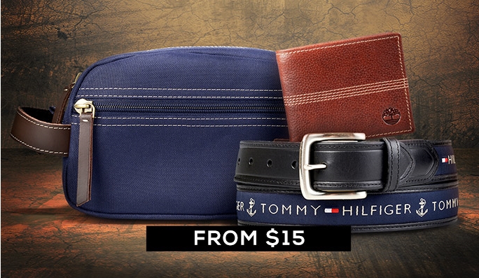 Designer Leather Belts, Wallets & More FROM $15