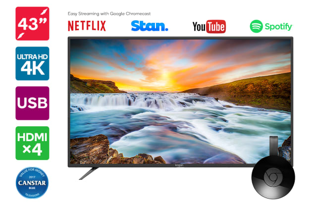 PRICE DROP: Kogan 43″ 4K LED TV (Series 8 JU8000) including Google Chromecast ONLY $439!