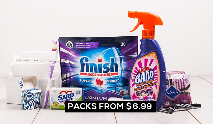 Household Essentials Packs From $6.99