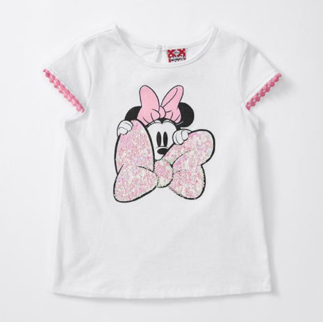 Disney Minnie Mouse Sequin Design T-Shirt ONLY $12