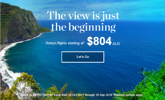 Plan your vacation to Hawaii | Return flights starting at $804 AUD