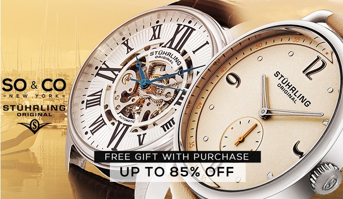 Stuhrling Bonus Watch Event UP TO 85% OFF