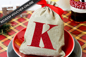 Mini Personalised Drawstring Christmas Sacks – $6 for One