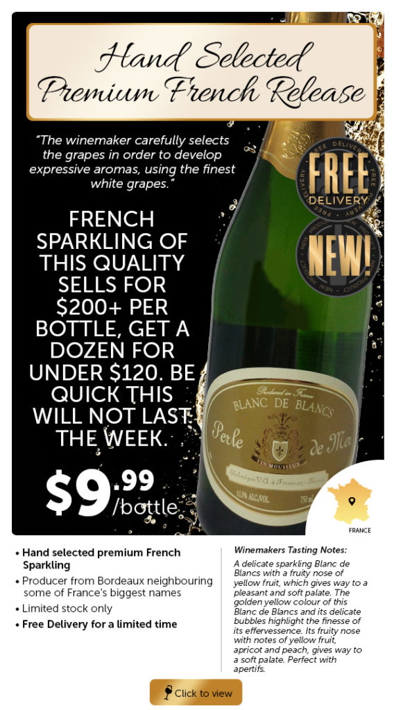 Perle de Mer Blanc de Blanc Brut Nv ONLY $9.99 ea YOU SAVE $13.00!